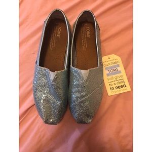 Blue glitter classic TOMS